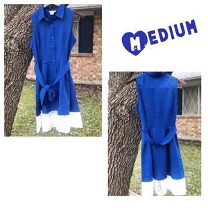 NWOT Royal Blue button down dress